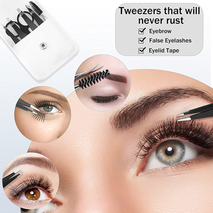 Eyebrow Tweezer Kit Precision Tweezer Set Stainless Steel Eyebrow Tweezers Beauty Grooming Set Face Grooming <b>Tools</b> - Product Image 6