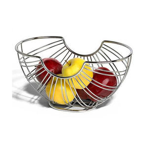 Cesta de Frutas Metálica de Lujo con Acabado en Polvo para Almacenamiento en la Cocina y Decoración de la Mesa de Comedor - Product Image 1