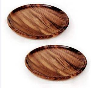 Platos de Madera de Acacia Ecológicos de Alta Calidad, Platos de Lujo Hechos a Mano, Aptos para Lavavajillas, Aptos para Microondas, de Grado Alimenticio - Product Image 1