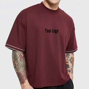 Best Quality 100% Cotton Solid Color Breathable Plus Size Short Sleeve Streetwear T-Shirt Customized Color Logo Hip Hop Style - Product Image 4