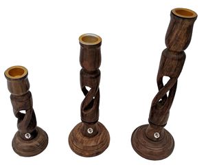 Wood Round Candle Stand-Heat Resistant Handmade Custom Printed Home <b>Decoration</b> for Christmas - Product Image 3
