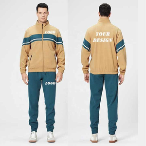 ชุดวอร์มกีฬาผู้ชายพร้อมโลโก้สั่งทำ เสื้อแจ็คเก็ตซิปเต็มตัว กางเกงจ็อกเกอร์ ชุดฝึกซ้อมทีม ชุดกีฬา ขายส่ง - Product Image 2