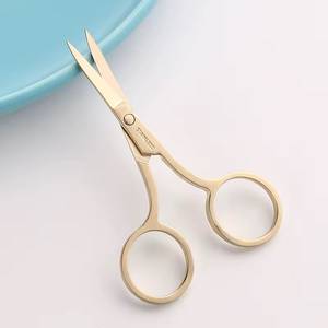 Ciseaux de manucure en acier inoxydable avec poignée ronde, lame tranchante pour la coupe des cuticules, outils de beauté, usage adulte - Product Image 4