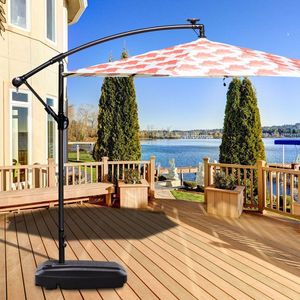 Base de sombrilla de patio de plástico de 60L con peso, duradera para exteriores, con opciones de relleno de agua/arena - Product Image 6