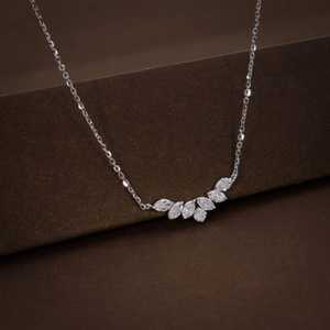 Collar con Colgante de Diamante Cultivado en Laboratorio de Oro Blanco de 14K, 1.05 CT, Certificado IGI, Corte Marquesa, Regalo de Compromiso Vintage para Mujer - Product Image 5