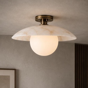 Minimalist Brass Round Wall Sconce Art Deco Home Decor for Modern Interior Design Diwali Housewarming <b>Gift</b> Indoor Use - Product Image 4