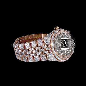 Indian Manufacture Gold Iced Out Diamond Watch for Beach Party and Summer Festival Use Available at Good Price - Product Image 2