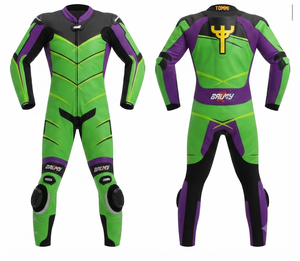 Traje de Carreras Personalizado para Hombre en Cuero Vacuno/Canguro, Mono de Una Pieza con Armadura de Nivel 2 CE, Hecho a Medida, Protección OEM - Product Image 1
