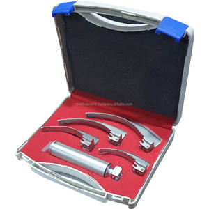 Juego de Laringoscopio de Fibra Óptica de Acero Inoxidable de Alta Calidad, 4 Hojas Curvas, Medivolve MI-600138 Clase I CE Veterinario - Product Image 2