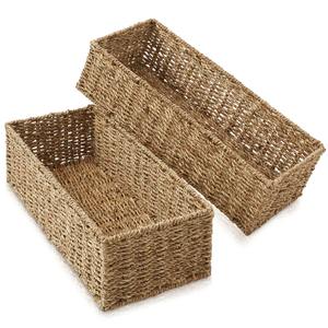 Cesta decorativa rectangular de mimbre, cesta de almacenamiento hecha a mano, venta al por mayor, ecológica, hecha en Vietnam - Product Image 1