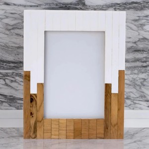 Cadre photo artisanal en bois de peuparal brun, écologique et durable, 8x10 |   Design spirituel sacré en gros - Product Image 1