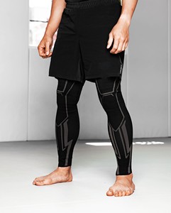 Protector de Piernas Unisex de Compresión, Negro, Spandex y Nailon, Soporte para Rodilla, Transpirable, para Todas las Estaciones, Equipo de Protección para Correr, Fácil de Poner - Product Image 1