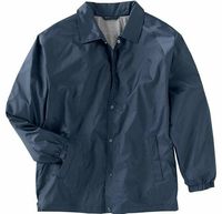 Chaqueta Cortavientos Impermeable de Alta Calidad con Logotipo Frontal Personalizado en Lona y Botones Cubiertos para Hombre, Venta al Por Mayor