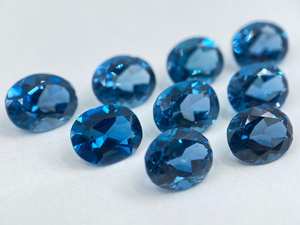 พลอยโทแพซสีน้ำเงินลอนดอนทรงรีเหลี่ยมเพชรพลอยขนาด 5x3 มม. ถึง 16x12 มม. สำหรับทำเครื่องประดับ - Product Image 5