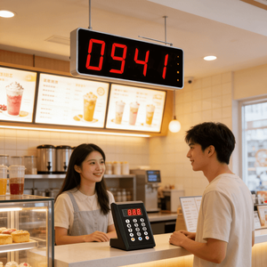 ระบบเรียกหมายเลขอัตโนมัติพร้อมจอแสดงผล LED สำหรับร้านชานมไข่มุก ร้านโบบา ร้านอาหาร ร้านขายอาหารแบบกลับบ้าน ธุรกิจขนาดเล็ก - Product Image 1