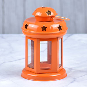 Lanternes de sol en fer faites à la main du fabricant indien bougeoir intérieur extérieur pour la maison hôtel ambiance de noël style de vie - Product Image 6