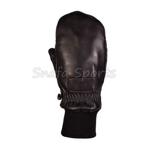 Mitaines de ski chaudes et imperméables en cuir personnalisées pour homme et femme, idéales pour le snowboard et les sports d'hiver en extérieur, résistantes au vent et au froid. - Product Image 3