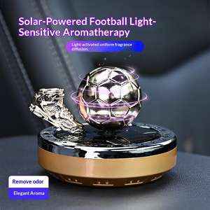 Décoration de voiture <span class=keywords><strong>Coupe</strong></span> <span class=keywords><strong>du</strong></span> <span class=keywords><strong>Monde</strong></span> de football : Crampons dorés, diffuseur solaire rotatif parfumé - Product Image 4