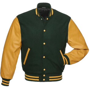 Chaqueta Varsity de Lona para Hombre |   Chaqueta Clásica Americana de Béisbol Acolchada con Forro y Logotipo Frontal - Product Image 3