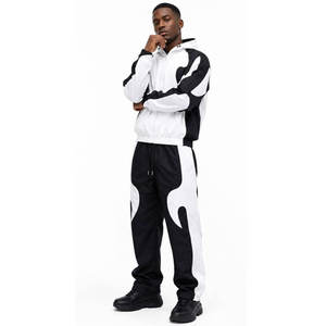 Custom Streetwear Manufacturer Nylon Tracksuit <b>Men</b> Windbreaker <b>Jacket</b> High Quality Sweat <b>Suits</b> Unisex Embroidered logo Tracksuit - Product Image 3