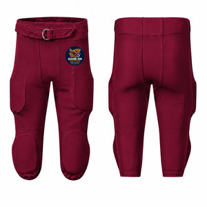 Pantalon de football américain avec lacets sur le devant, rembourrage protecteur, grande taille, protection UV, respirant, écologique, personnalisable, sport - Product Image 6
