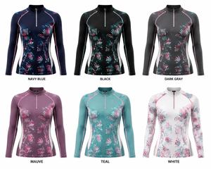 Haut de gamme tendance pour femme : Rashguard à manches longues noir, rose, blanc, imprimé numérique tropical, écologique, séchage rapide, anti-UV - Product Image 6