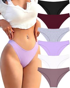 Culottes string en coton doux pour femmes, respirantes, extensibles, écologiques, avec nœud, confortables, taille basse, style bikini, légères - Product Image 1