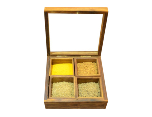 Wooden Tea Bags Storage Box Container with 8 Sections Shelf Organizers Weight 2 kg Height 4 Inch Width 15 Inch Depth by AYAANS - Product Image 6
