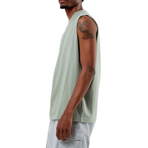 Camiseta sin mangas con músculos para hombre 2025, Camiseta deportiva sin mangas, chaleco personalizado para Club, Camiseta 100% de algodón para hombre, estampado holgado - Product Image 2