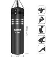 Sac de frappe robuste à rembourrage multicouche, idéal pour l'entraînement de boxe, MMA, kickboxing et Muay Thai.