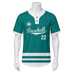 Custom Baseball Jerseys Premium <b>Heat</b>-Transfer Printed Short Sleeve Front Breathable Quick Dry Unisex Team Uniforms Sportswear - Product Image 2