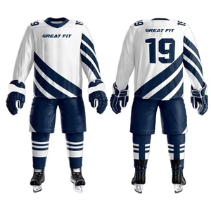 Maillots de hockey respirants personnalisés en gros, uniformes de hockey sur glace pour hommes imprimés par transfert thermique, maillot de hockey sur glace pour équipes masculines - Product Image 6