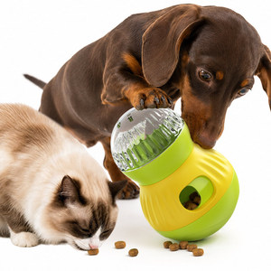 <b>Interactive</b> Treat Dispensing Roller Puzzle <b>Toy</b> for Dogs and <b>Cats</b> Manual Slow Feeding Enrichment <b>Toy</b> Boredom Relief - Product Image 1