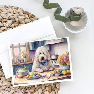 Whimsical <b>Easter</b> Komondor Greeting <b>Cards</b> <b>Pack</b> of 8 A7 Size 5x7 Blank Note <b>Cards</b> with Envelopes for Decorating for Holidays! - Product Image 2