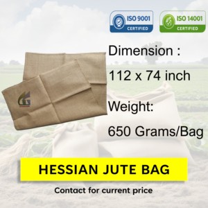 Sacos de Yute para Empacar Granos de Cacao de 112 x 74 cm y 650 g, Nuevos Sacos de Arpillera VOT de Grado Alimenticio, Venta al por Mayor Goodman Global Bangladesh - Product Image 2