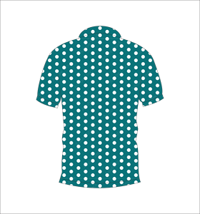 Polo Personalizado para Hombre, Sublimado, Color Verde Azulado y Blanco, Estampado Geométrico, Polo de Golf, Absorbente de Humedad, Manga Corta, Proveedor OEM - Product Image 2