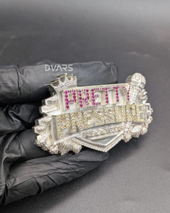 เครื่องประดับแร็ปเปอร์สไตล์ Iced Out สำหรับสตรีทแวร์ เงินแท้ 925 ชุบทอง 18K จี้ห้อยคอสุดหรู สั่งทำได้ตามชื่อ/ตัวอักษร/โลโก้ ของขวัญสำหรับเขา - Product Image 2