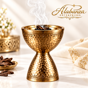 Luxury Durable Eco-Friendly Long-lasting Aromatic Hammered Brass <b>Bakhoor</b> Incense Burner Arabic <b>Oud</b> Mabkhara Home Hotel Ramadan - Product Image 2