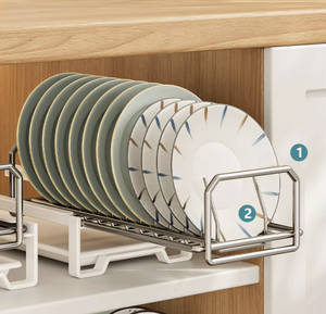 Égouttoir à vaisselle coulissant en acier inoxydable OEM/ODM pour armoires de cuisine, égouttoir à vaisselle pour placard, étagère de rangement, organisateur de cuisine - Product Image 3