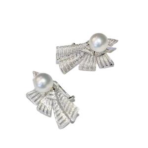 Pendientes de Perlas de Agua Dulce con Inyección de Oro de 14K, Diseño de Nicho de Lujo, Pendientes de Cristal para Mujer - Product Image 5