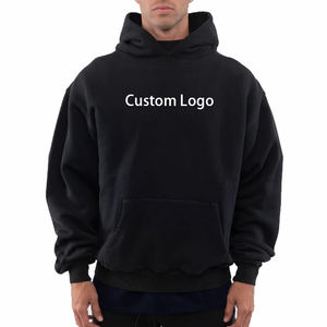 Sweat-shirts à capuche en coton de haute qualité, personnalisés, épais, à épaules tombantes, surdimensionnés pour hommes - Product Image 2