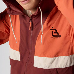 Veste coupe-vent colorée tendance pour homme, légère, résistante à l'eau, veste décontractée pour l'extérieur, logo personnalisé, vente en gros - Product Image 6