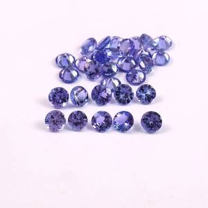 Pierre précieuse tanzanite calibrée de haute qualité en gros pour la fabrication de bijoux, pierre de naissance de décembre naturelle à facettes, taille ronde - Product Image 2