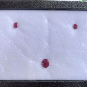Ensemble pendentif et boucles d'oreilles en rubis libérien naturel 7,20 carats – Ensemble de pierres précieuses non montées, rubis rouge véritable en gros pour la fabrication de bijoux - Product Image 1