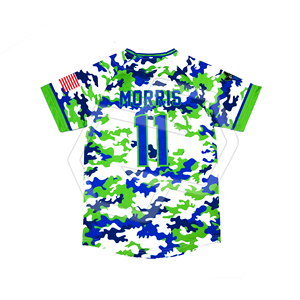 Camiseta de Béisbol al por Mayor Unisex con Estampado de Camuflaje, Manga Corta, Transpirable, de Secado Rápido, de Malla de Poliéster, Personalizable para Equipos - Product Image 2