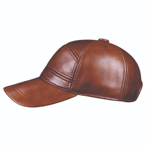 New Design <b>Baseball</b> <b>Caps</b> Genuine Leather Custom Made Black Fitted Leather <b>Baseball</b> <b>Caps</b> Leather <b>Caps</b> OEM Service in Cheap Prices - Product Image 3
