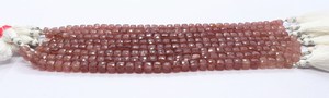 Perles cubiques facettées en pierre naturelle de fraise AAA, 6-7 mm, perles de pierre précieuse de fraise, brin de 8 pouces, forme carrée 3D, perles en vrac pour bijoux - Product Image 5