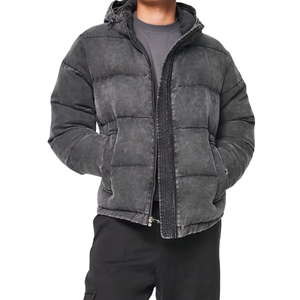 Chaleco Térmico Acolchado Vintage para Hombre, Lavado, Suave, Desteñido, Estilo Urbano Informal, Aislante para Invierno, Secado Rápido, con Logotipo Frontal - Product Image 5