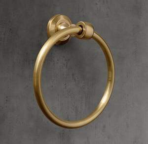 Anneau porte-serviettes en aluminium de qualité hôtelière de luxe, élégant, à fixation murale, pour la décoration intérieure haut de gamme des hôtels. - Product Image 3