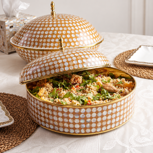 Ensemble de casseroles en nacre pour l'Aïd |   Bol isotherme chauffe-plat, vaisselle de Ramadan, cadeau de mariage, décoration d'intérieur de luxe - Product Image 2